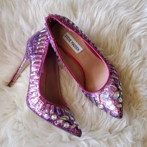 Steve Madden Galactik Pink Bedazzled D’orsay Heel